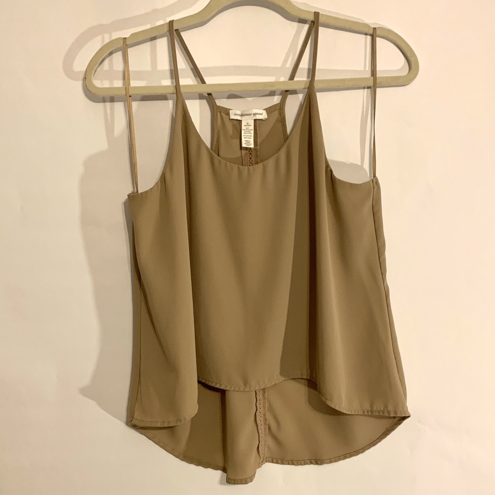 Ambiance Cropped Spaghetti Strapped Blouse - Picture 3 of 9